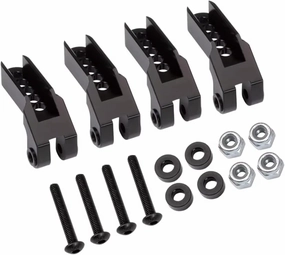 RC Upgrade Accessory Compatible with TRX-4 for Bronco for Defender for Sport G500 K5 for Blazer 1/10 RC Car Crawler 4Pcs Shocks Mount Adjustable Tower Hoops(Black)