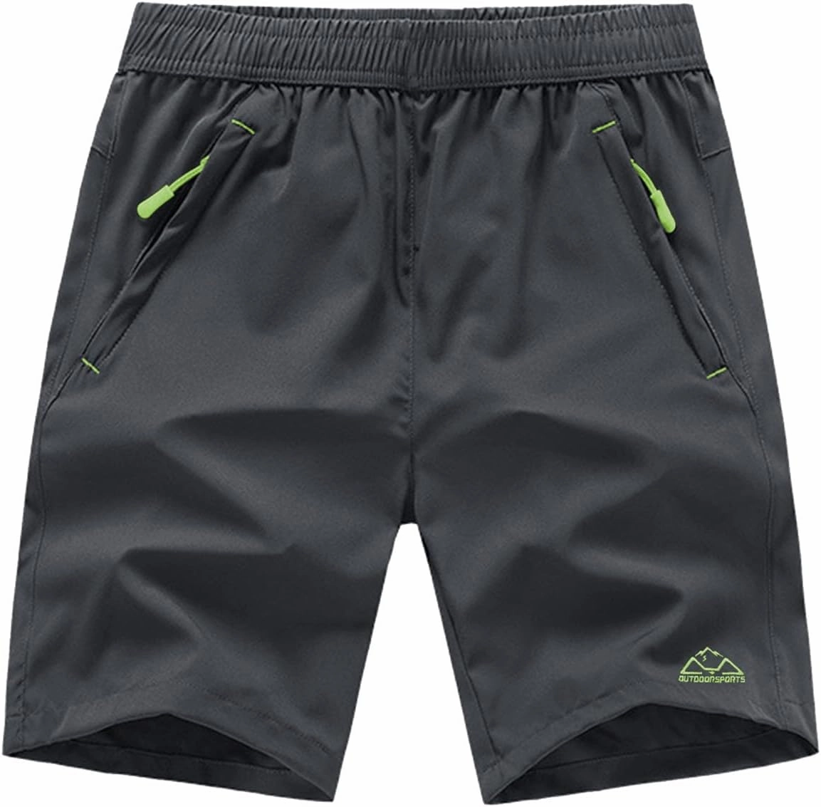 Rdruko Men's Quick Dry Hiking Shorts Lightweight Running Gym Outdoor Active Shorts with Zipper Pockets