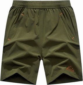 Rdruko Men's Quick Dry Hiking Shorts Lightweight Running Gym Outdoor Active Shorts with Zipper Pockets
