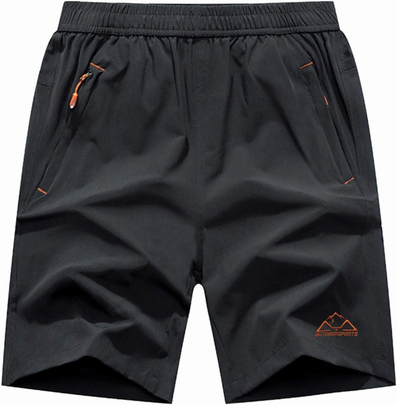 Rdruko Men's Quick Dry Hiking Shorts Lightweight Running Gym Outdoor Active Shorts with Zipper Pockets