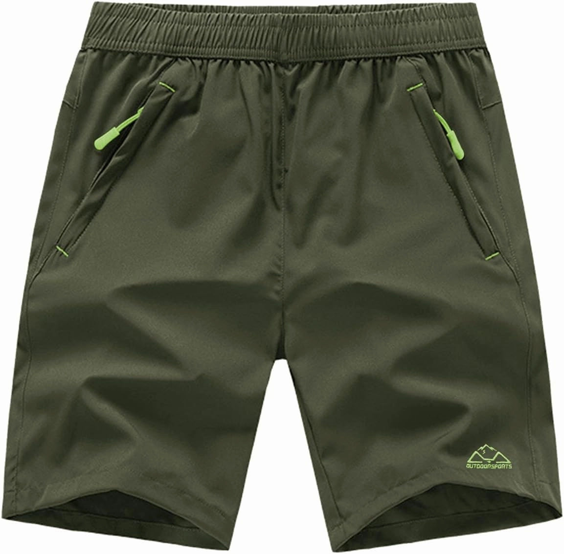 Rdruko Men's Quick Dry Hiking Shorts Lightweight Running Gym Outdoor Active Shorts with Zipper Pockets