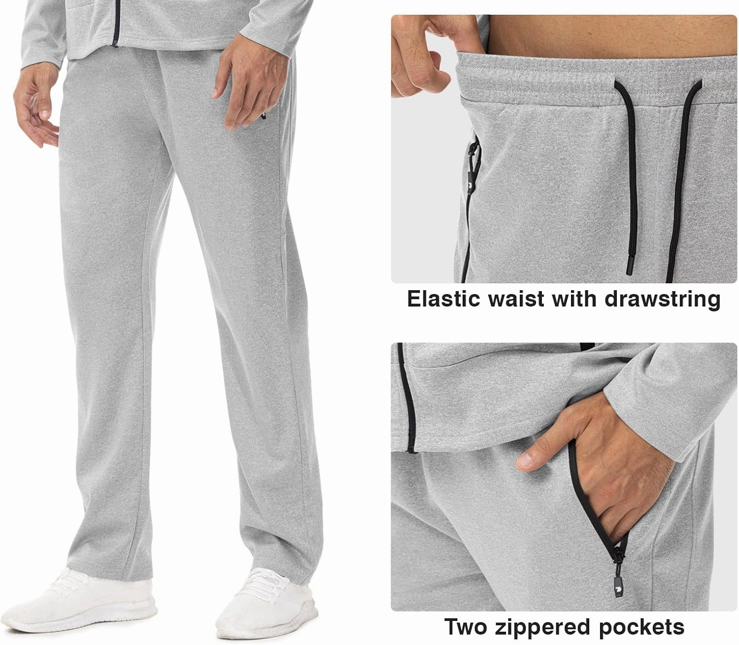 Rdruko Men's Track Suits 2 Piece Set Sweatsuits Jogging Workout Gym Warm Up Sportswear Suits with Hoodie