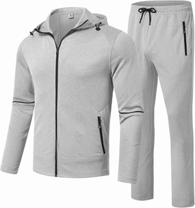 Rdruko Men's Track Suits 2 Piece Set Sweatsuits Jogging Workout Gym Warm Up Sportswear Suits with Hoodie