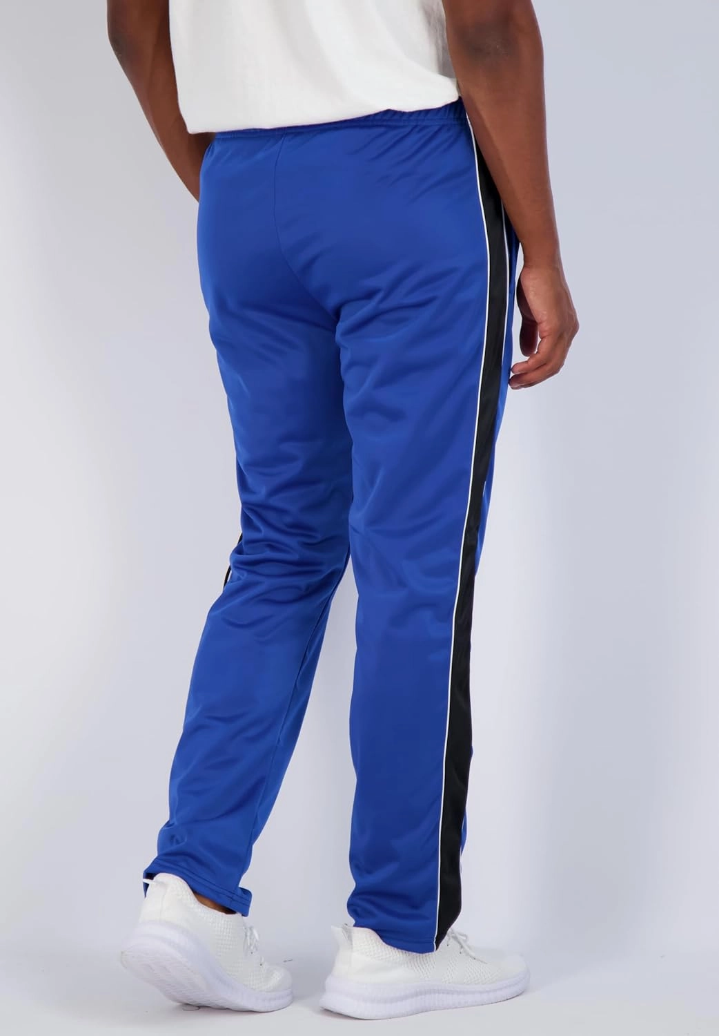 Real Essentials 3 Pack: Men's Active Athletic Casual Tricot Open Bottom Sweatpants with Pockets (Available in Big & Tall)