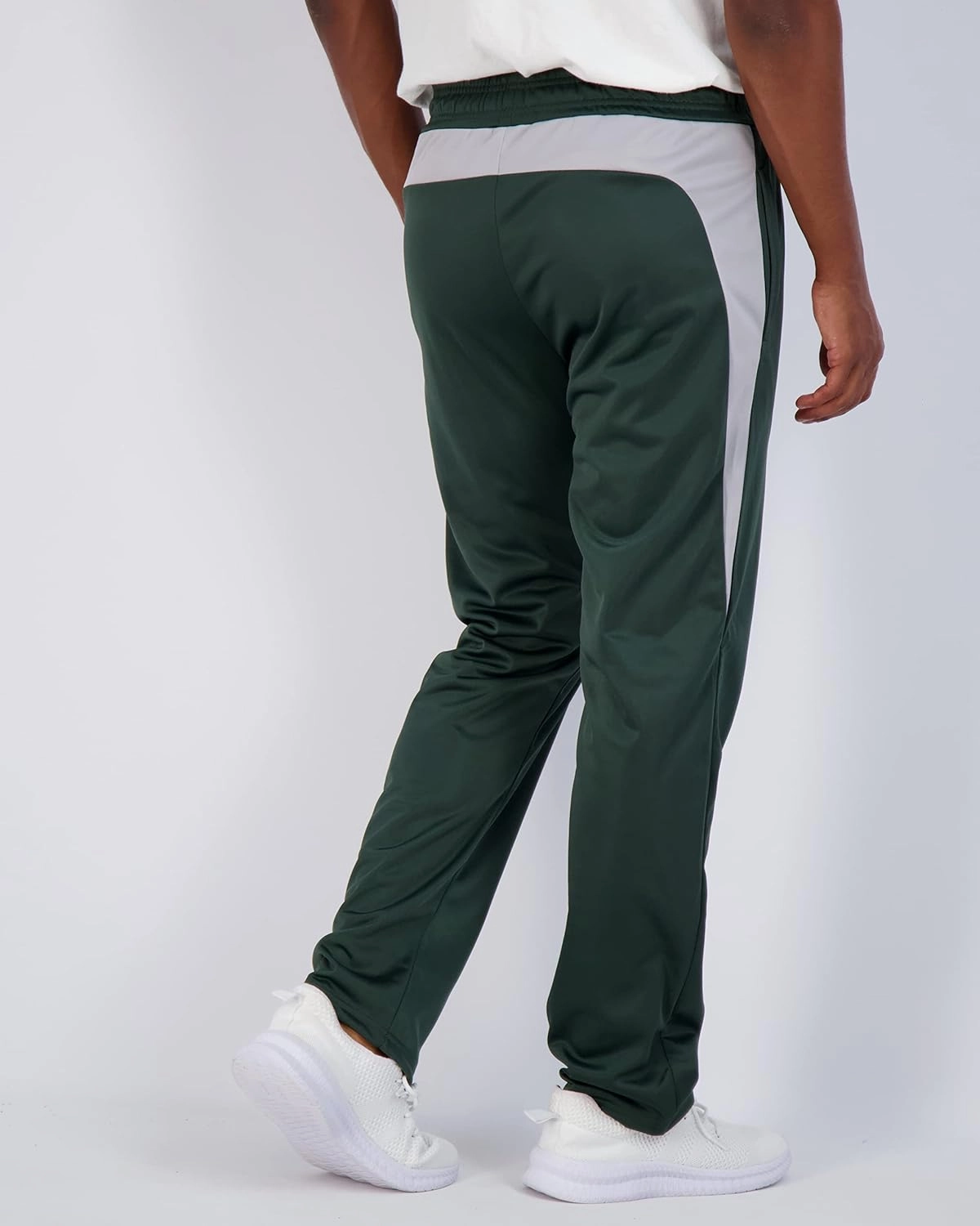 Real Essentials 3 Pack: Men's Active Athletic Casual Tricot Open Bottom Sweatpants with Pockets (Available in Big & Tall)