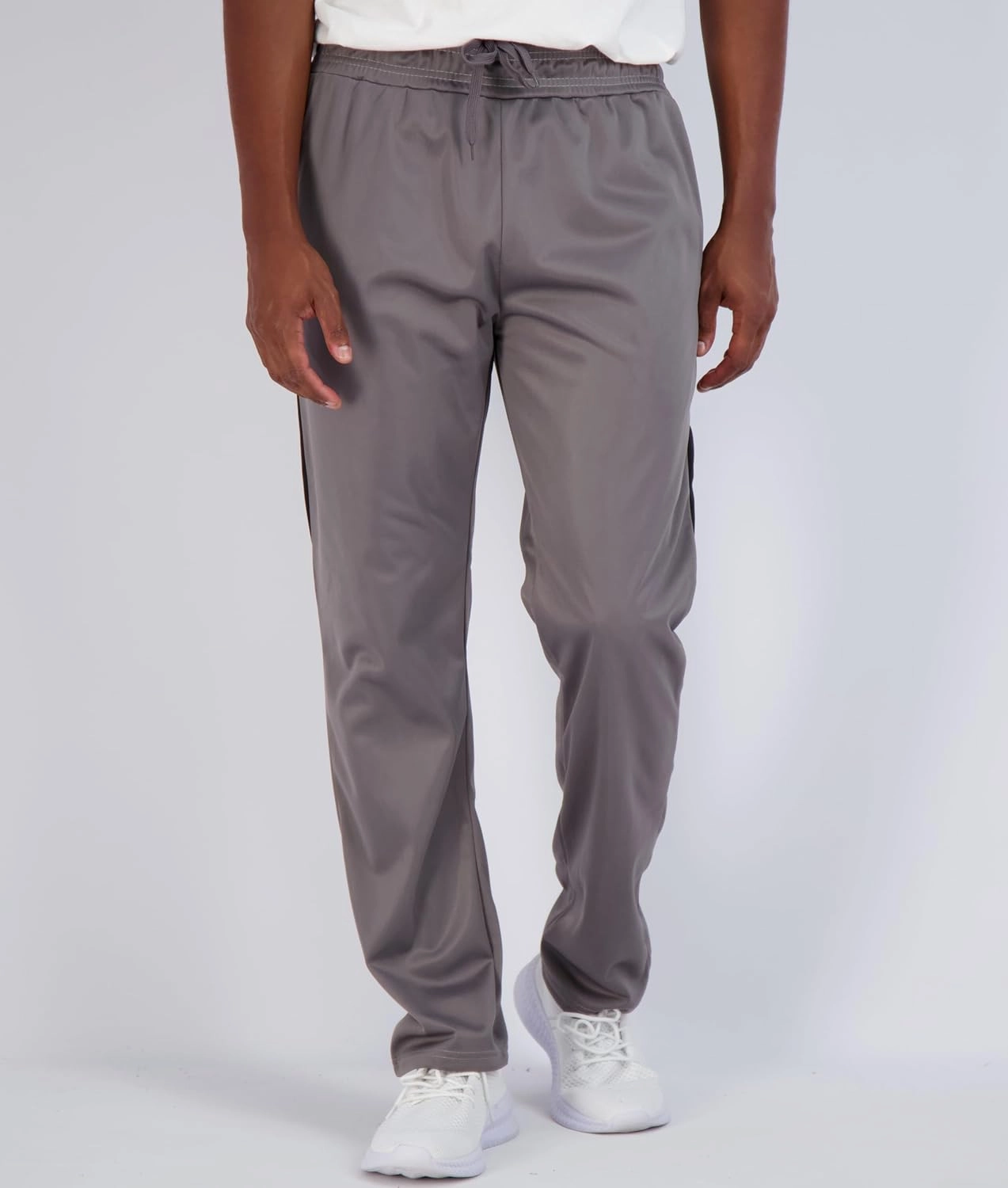 Real Essentials 3 Pack: Men's Active Athletic Casual Tricot Open Bottom Sweatpants with Pockets (Available in Big & Tall)