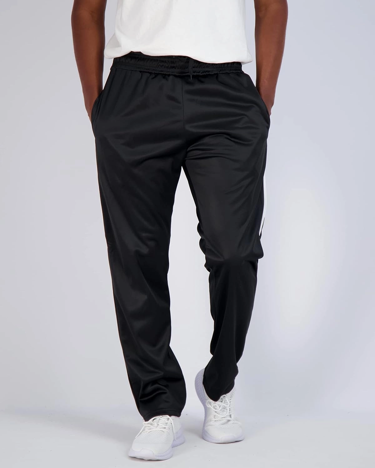 Real Essentials 3 Pack: Men's Active Athletic Casual Tricot Open Bottom Sweatpants with Pockets (Available in Big & Tall)