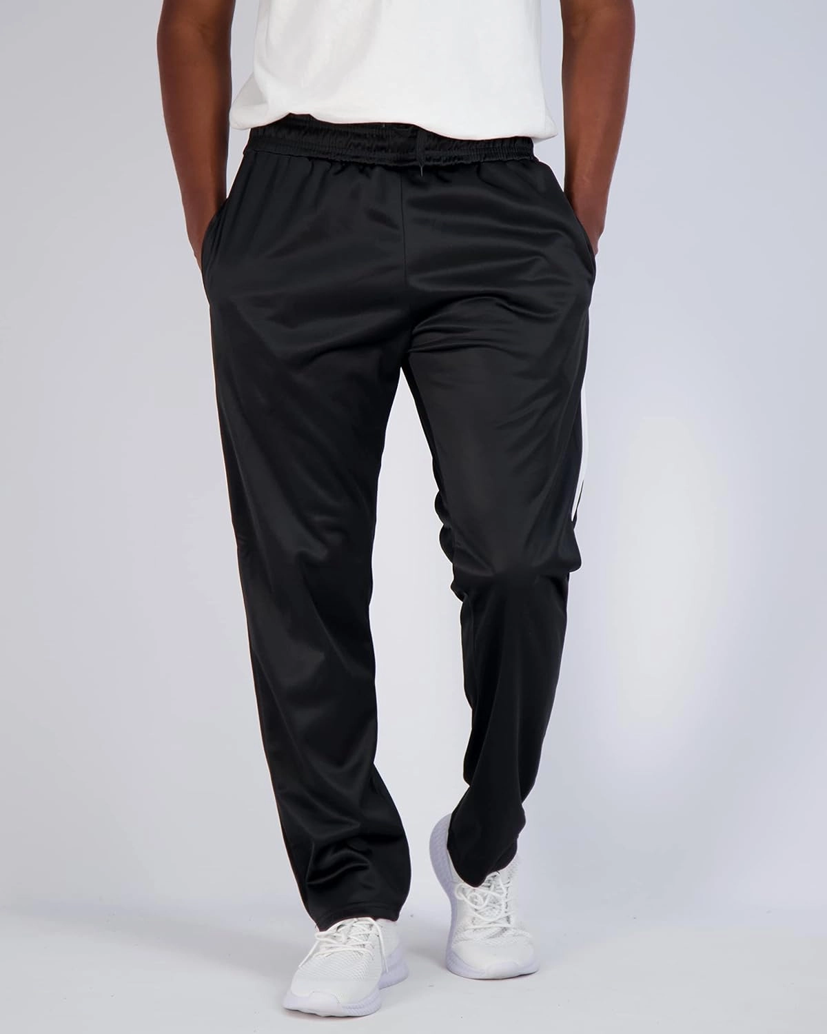 Real Essentials 3 Pack: Men's Active Athletic Casual Tricot Open Bottom Sweatpants with Pockets (Available in Big & Tall)