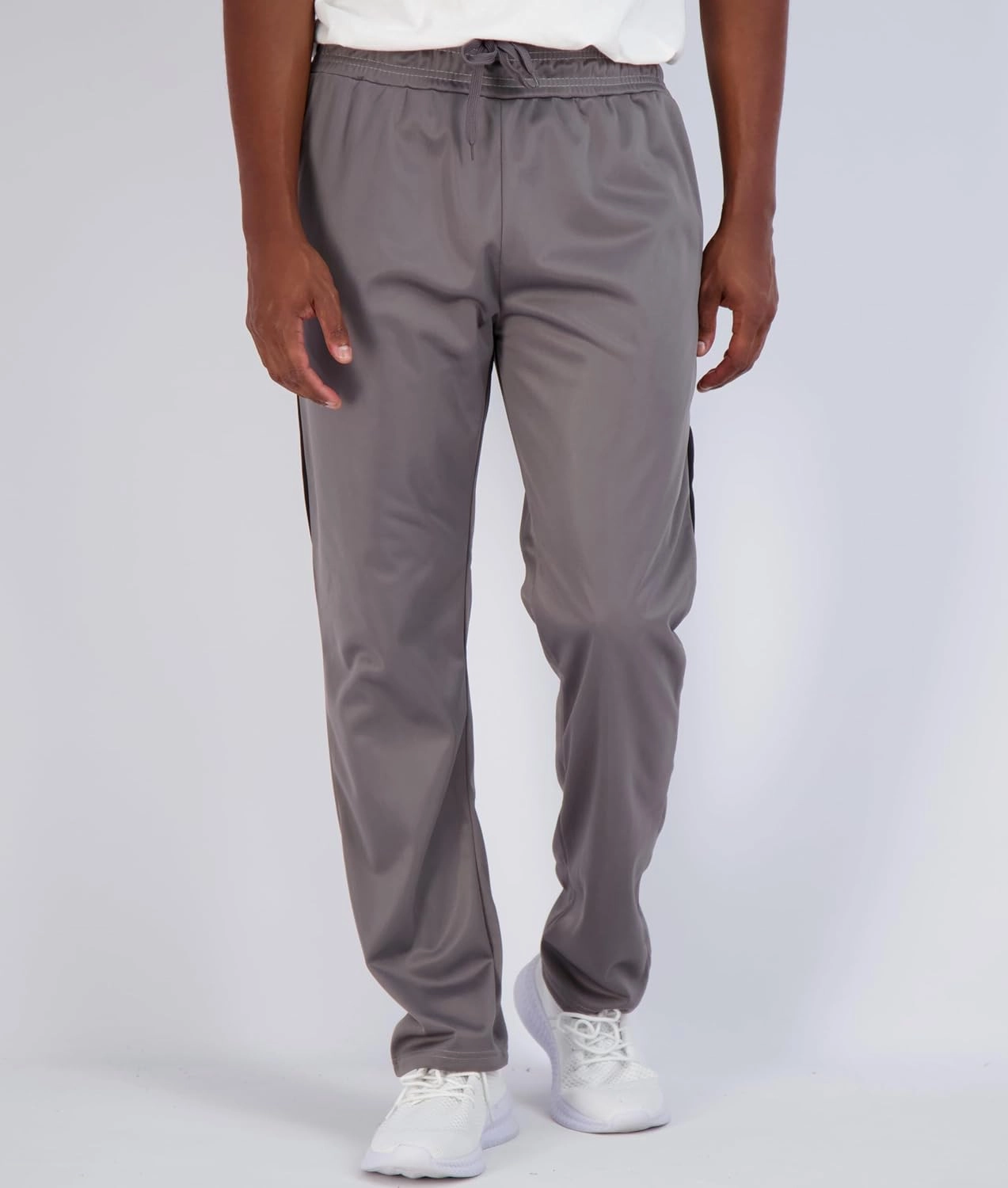 Real Essentials 3 Pack: Men's Active Athletic Casual Tricot Open Bottom Sweatpants with Pockets (Available in Big & Tall)