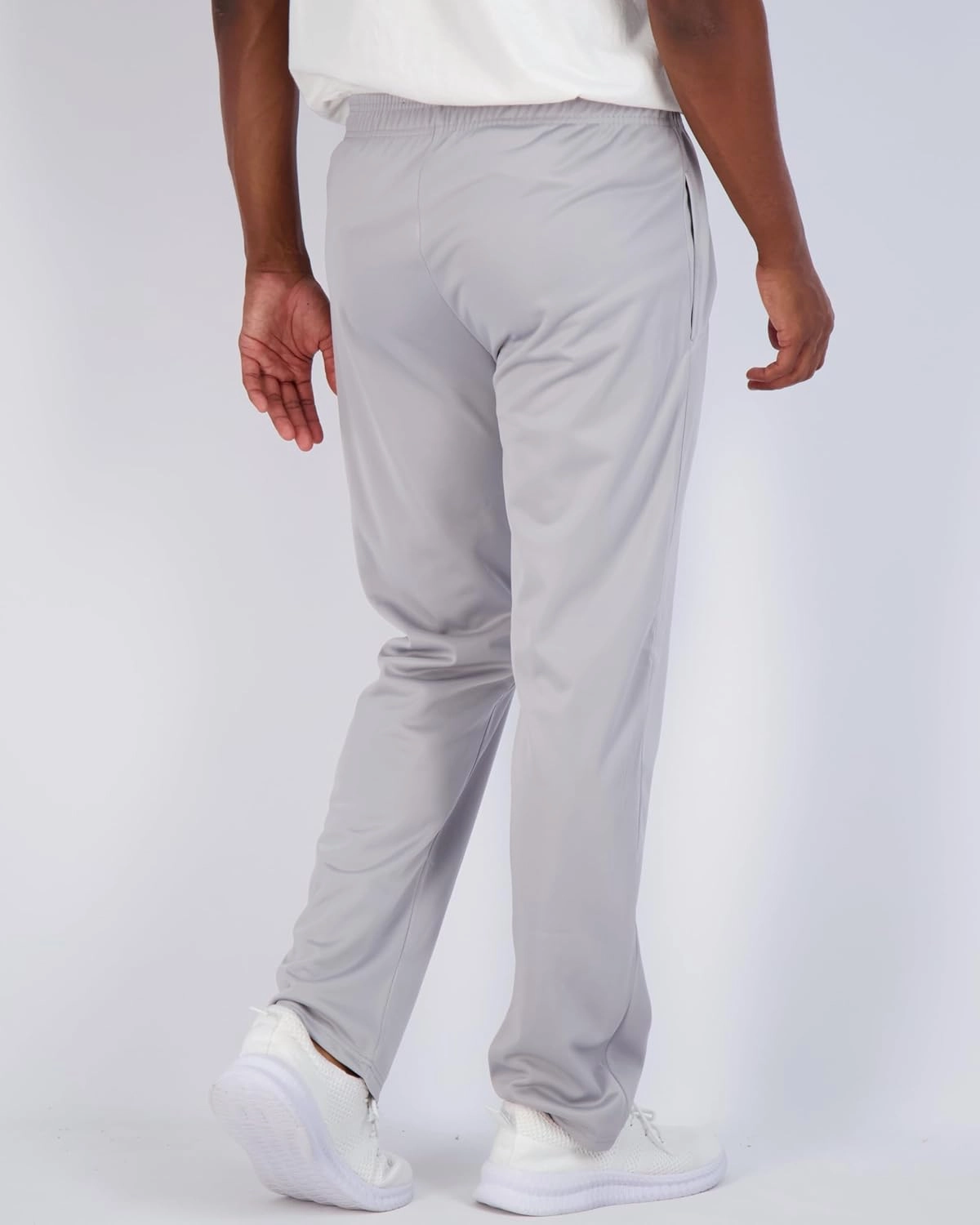 Real Essentials 3 Pack: Men's Active Athletic Casual Tricot Open Bottom Sweatpants with Pockets (Available in Big & Tall)