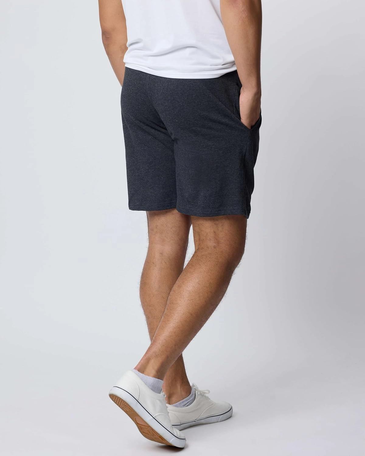 Real Essentials 3 Pack: Men's Cotton 9" French Terry Casual Lounge Sweat Shorts with Pockets (Available in Big & Tall)