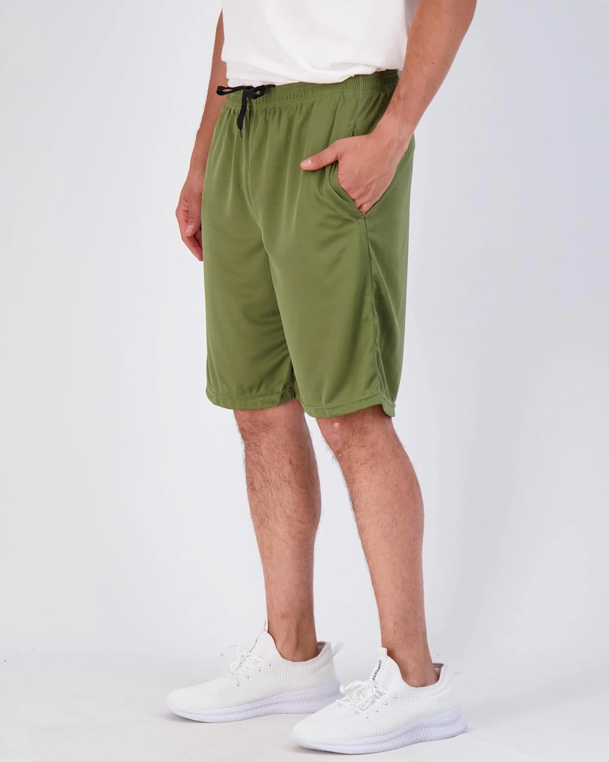 Real Essentials 3 Pack: Men's Mesh Athletic Performance Gym Shorts with Pockets (S-3X)