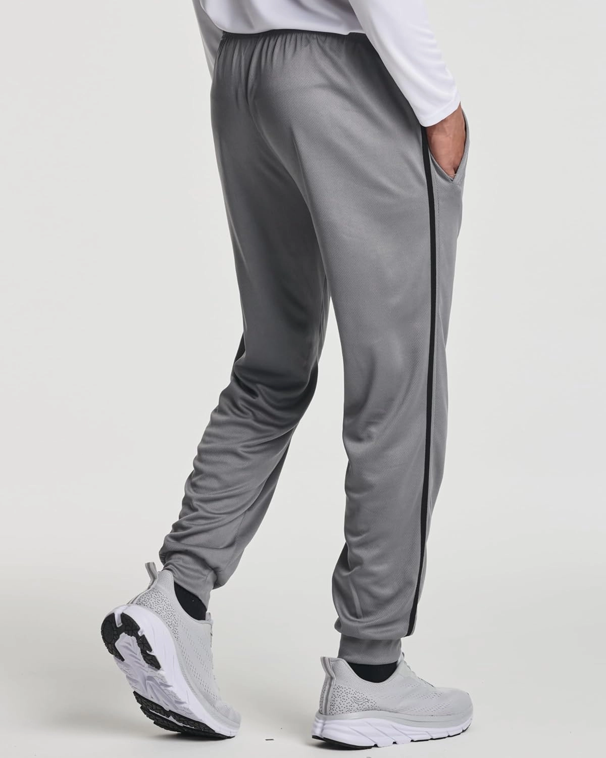 Real Essentials 3 Pack: Men's Tech Mesh Active Athletic Casual Jogger Sweatpants with Pockets(Available in Big & Tall)