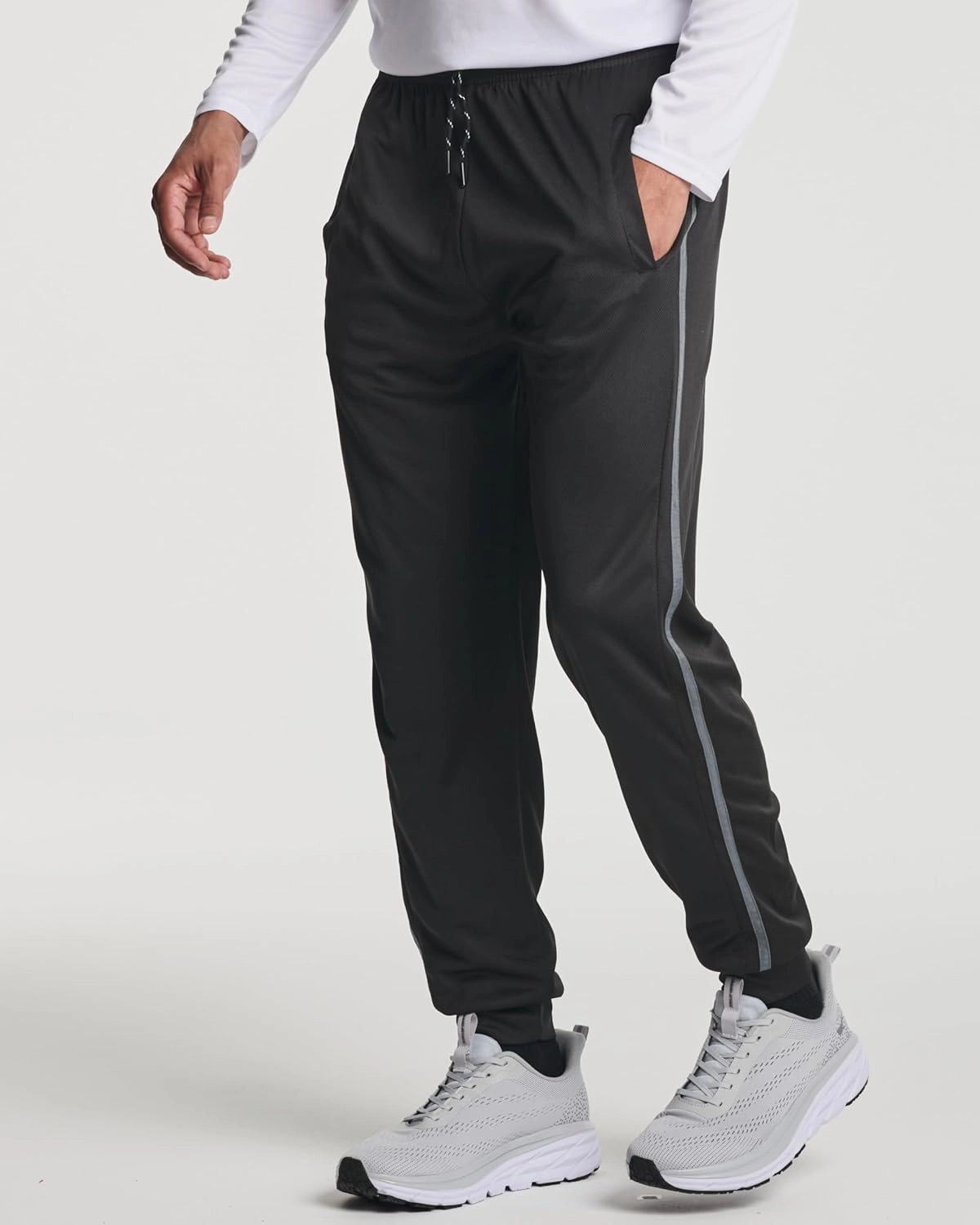Real Essentials 3 Pack: Men's Tech Mesh Active Athletic Casual Jogger Sweatpants with Pockets(Available in Big & Tall)