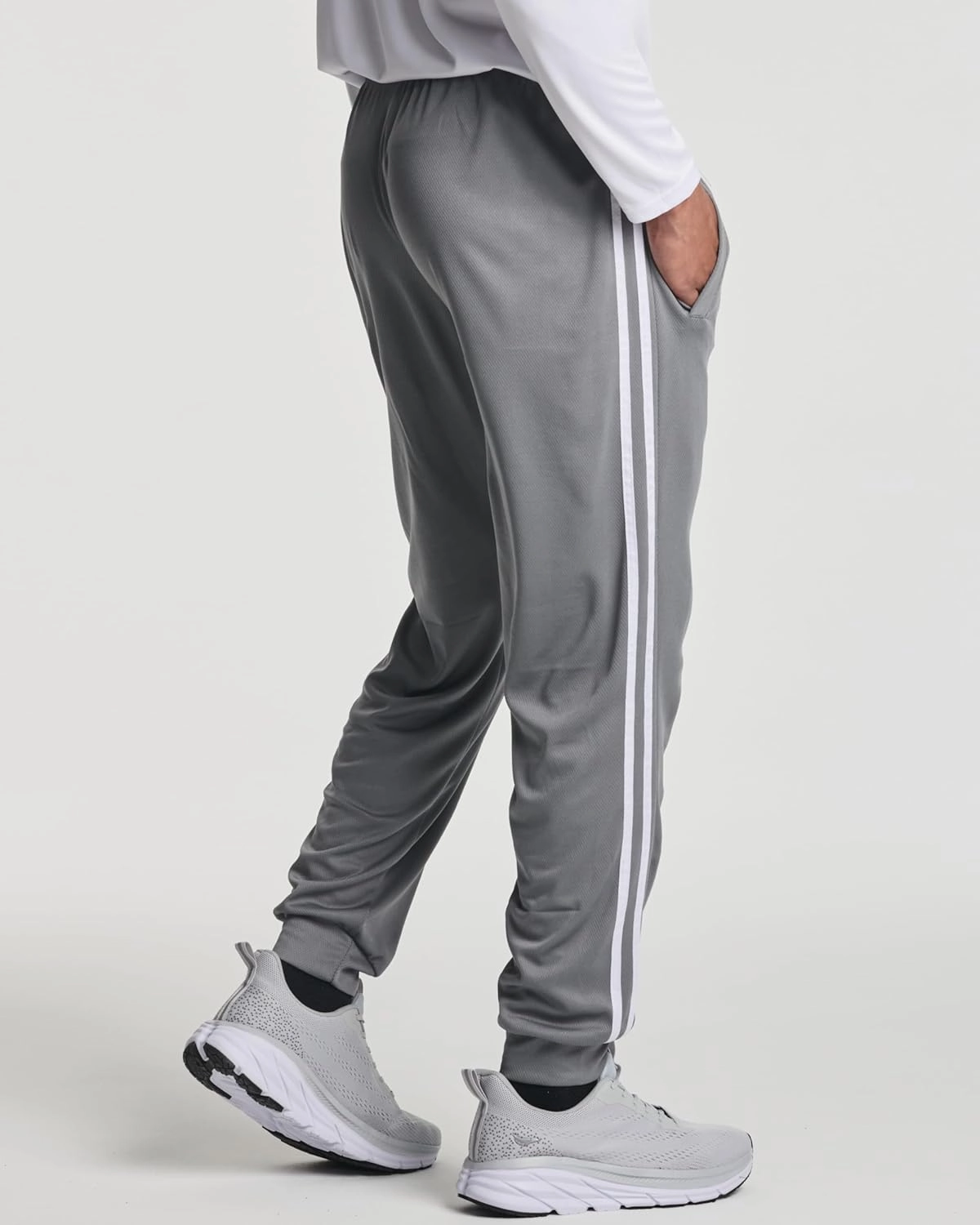 Real Essentials 3 Pack: Men's Tech Mesh Active Athletic Casual Jogger Sweatpants with Pockets(Available in Big & Tall)