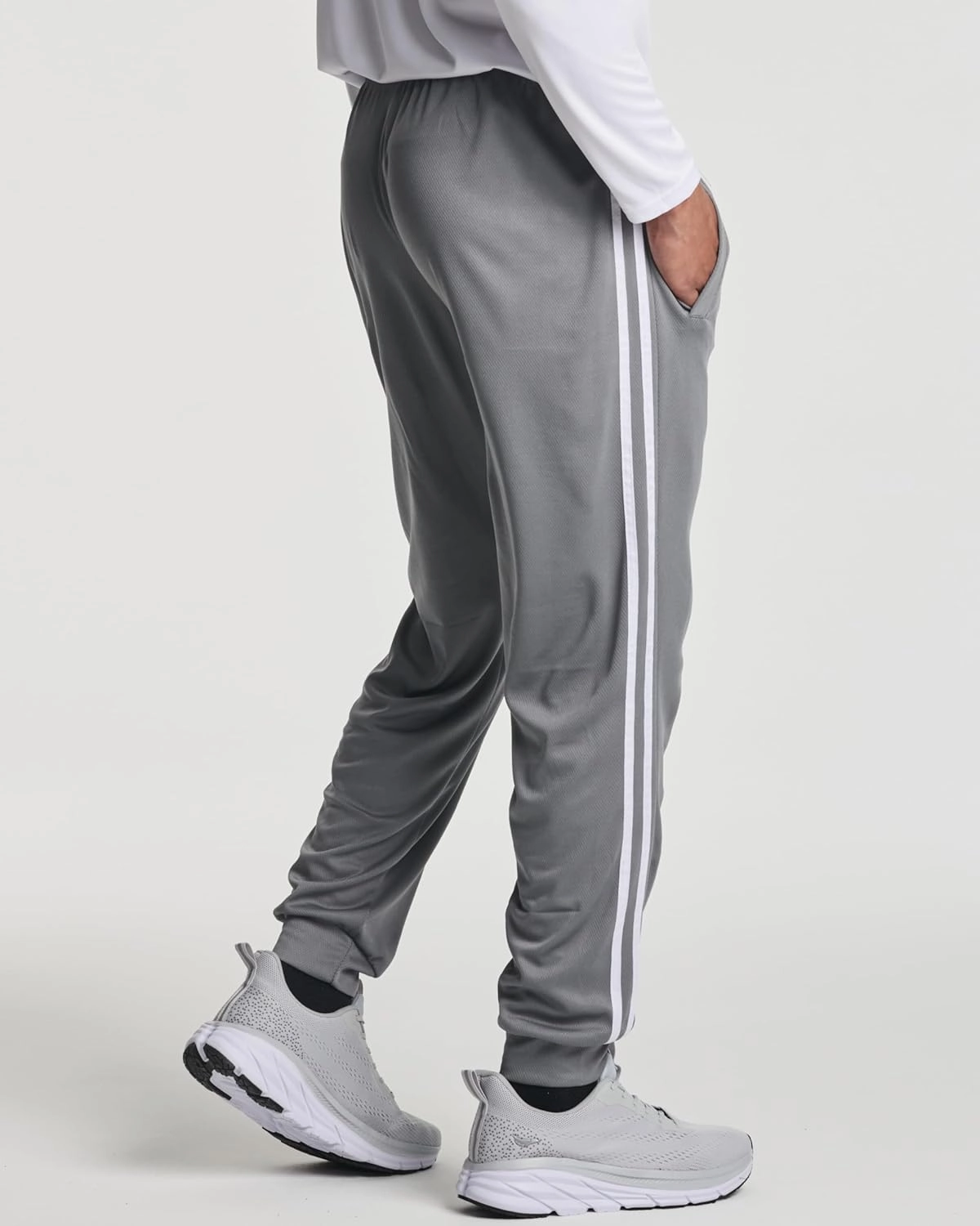 Real Essentials 3 Pack: Men's Tech Mesh Active Athletic Casual Jogger Sweatpants with Pockets(Available in Big & Tall)