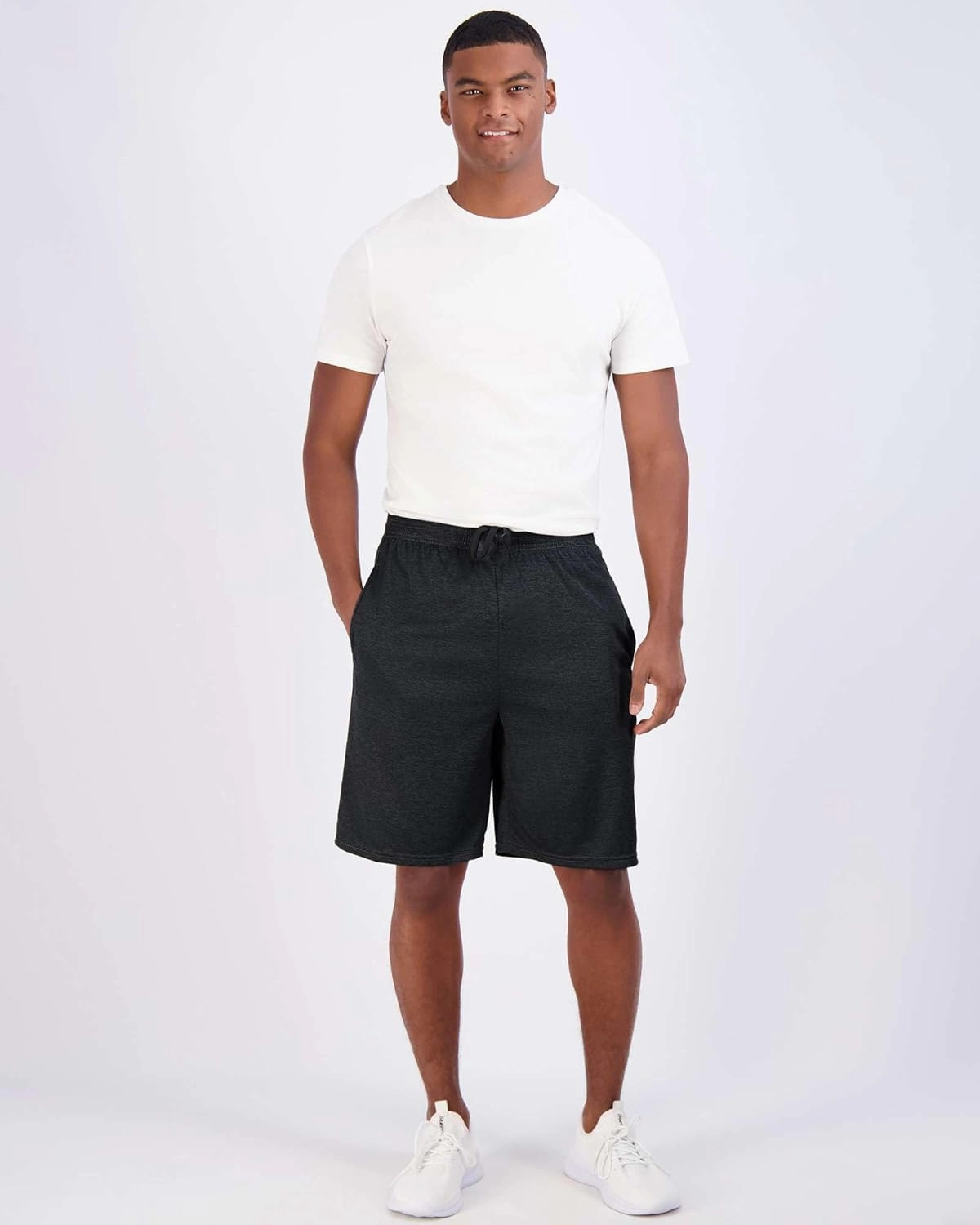 Real Essentials 5 Pack: Men's Mesh Athletic Basketball Shorts Quick Dry Activewear with Pockets