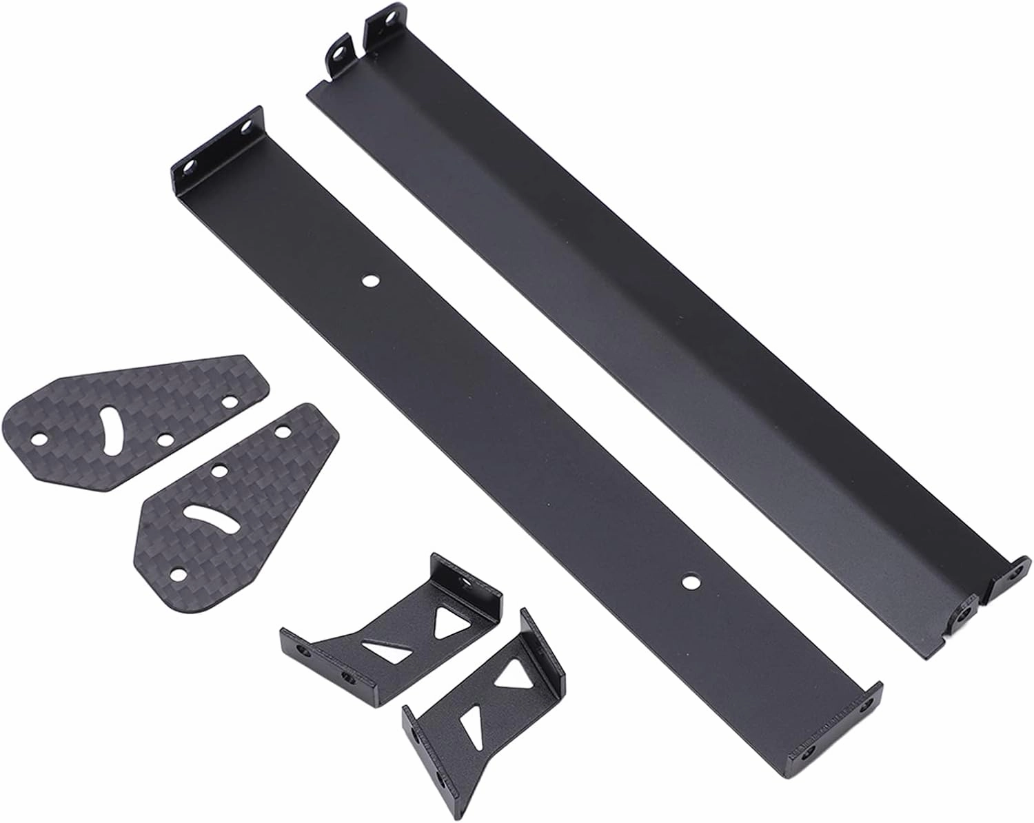 Rear Wing Black Adjustable Angle Wear Resistant RC Car Rear Wing Aerodynamic Spoiler Double Layer for 1/10 On Road Racing Drift Car