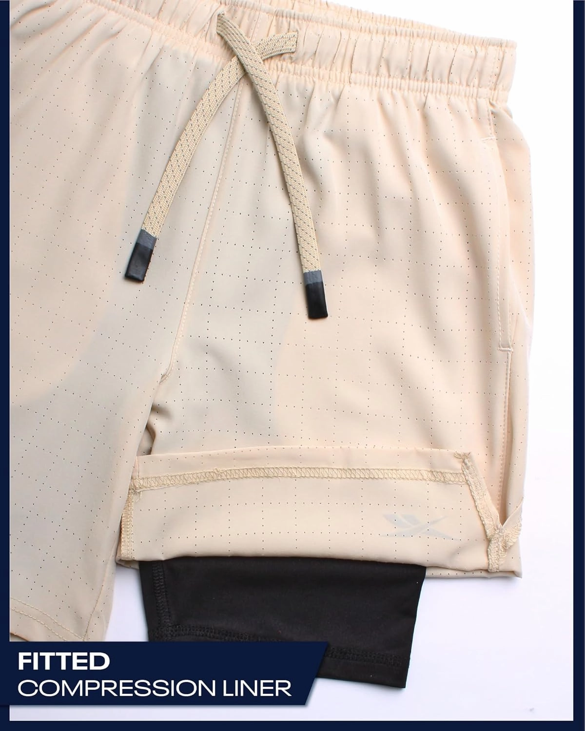 Reebok Boys Shorts - 2 in 1 Basketball Shorts with Compression Liner and Pockets - Gym and Running Boys Athletic Shorts