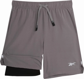 Reebok Boys Shorts - 2 in 1 Basketball Shorts with Compression Liner and Pockets - Gym and Running Boys Athletic Shorts