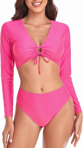 RELLECIGA Women's Long Sleeve Crop Set