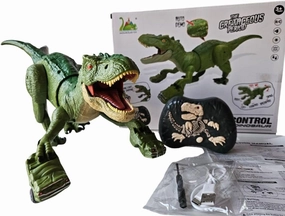 Remote Control Dinosaur Toy, Tyrannosaurus Rex Toys for Kids - Walking, Soaring and Spraying Mist, Lifelike with Light and Sound, Perfect Birthday Ideas for Kids