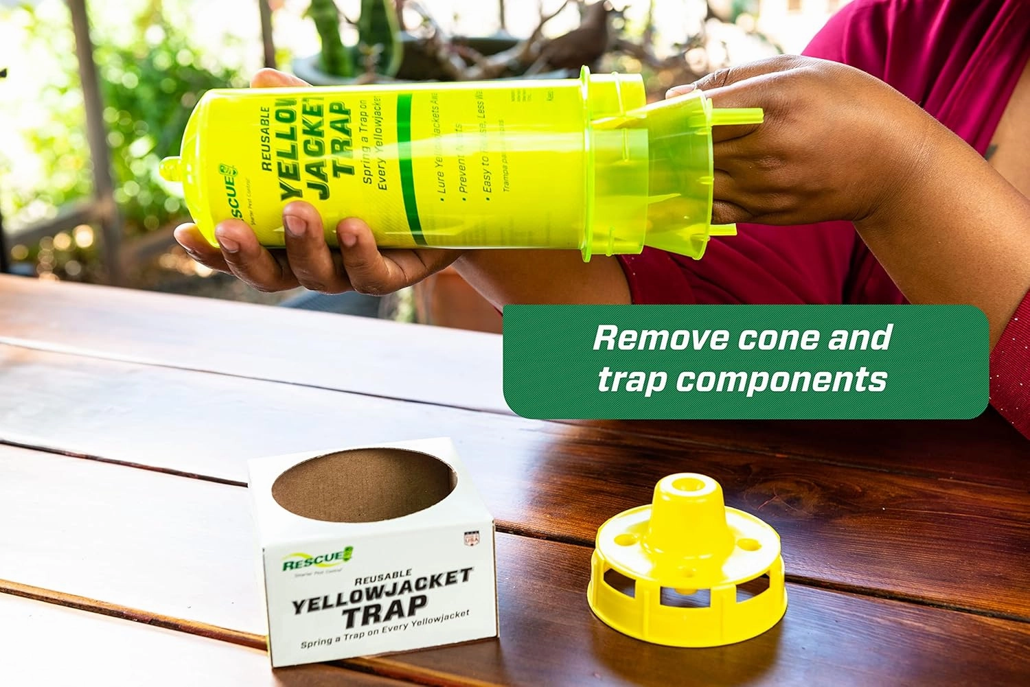 RESCUE! Reusable Yellowjacket Trap - 2 Pack   2 Ten-Week Refills