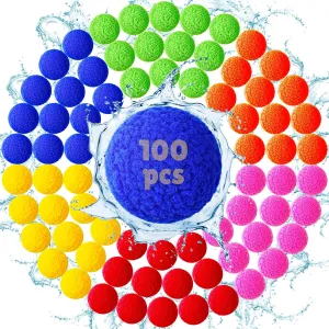 Reusable Water Balloons - 100 PCS Refillable Water Balls for Kids Outdoor Toys Games, Easter Basket Fillers Summer Pool Toys Water Play Splash Balls for Backyard Lawn Beach Fun Games for Boys Girls