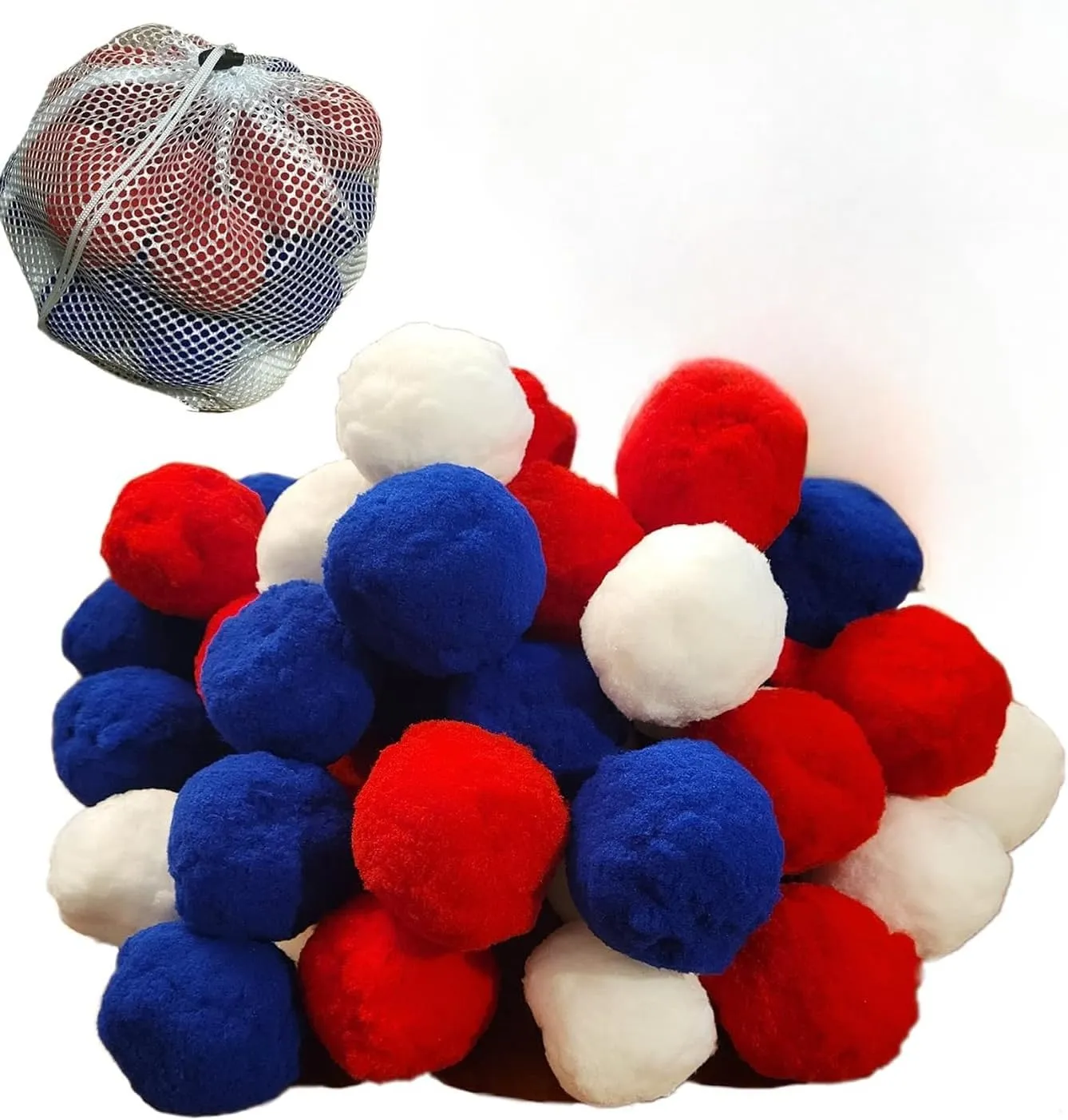 Reusable Water Balls & Mesh Bag - 42 Large Reusable Water Balloons 3" Splash Soaker Bombs | Outdoor Water Toys & Game Activity for Summer Yard, Pool, Lawn, Beach