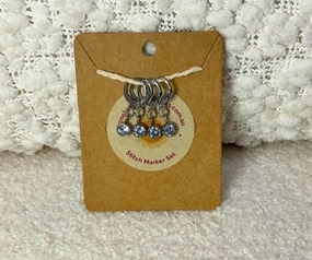 Rhinestone Solitaire Stitch Marker Set, Set of 4