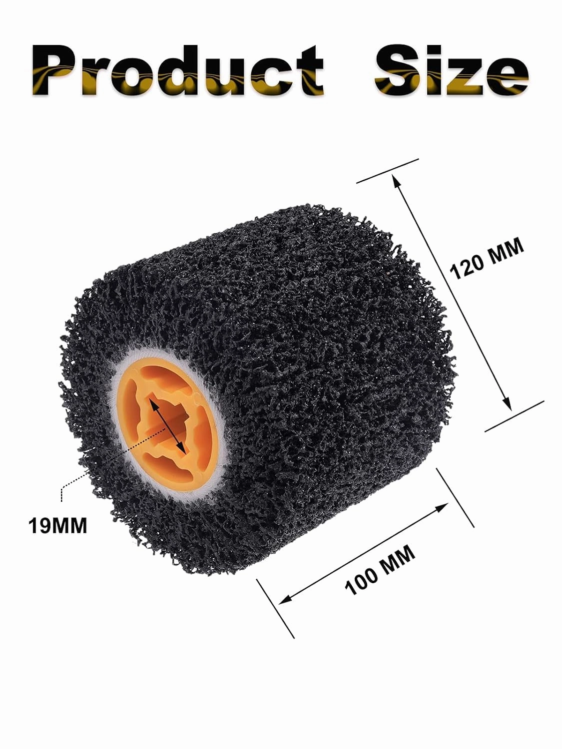 Rocaris 4 Pack Abrasive Drum Paint and Rust Remover, 40 Grit Abrasive Wheel Wire Drawing Polishing Wheel for Wood Metal Surface Polishing, 4.5" x 4"