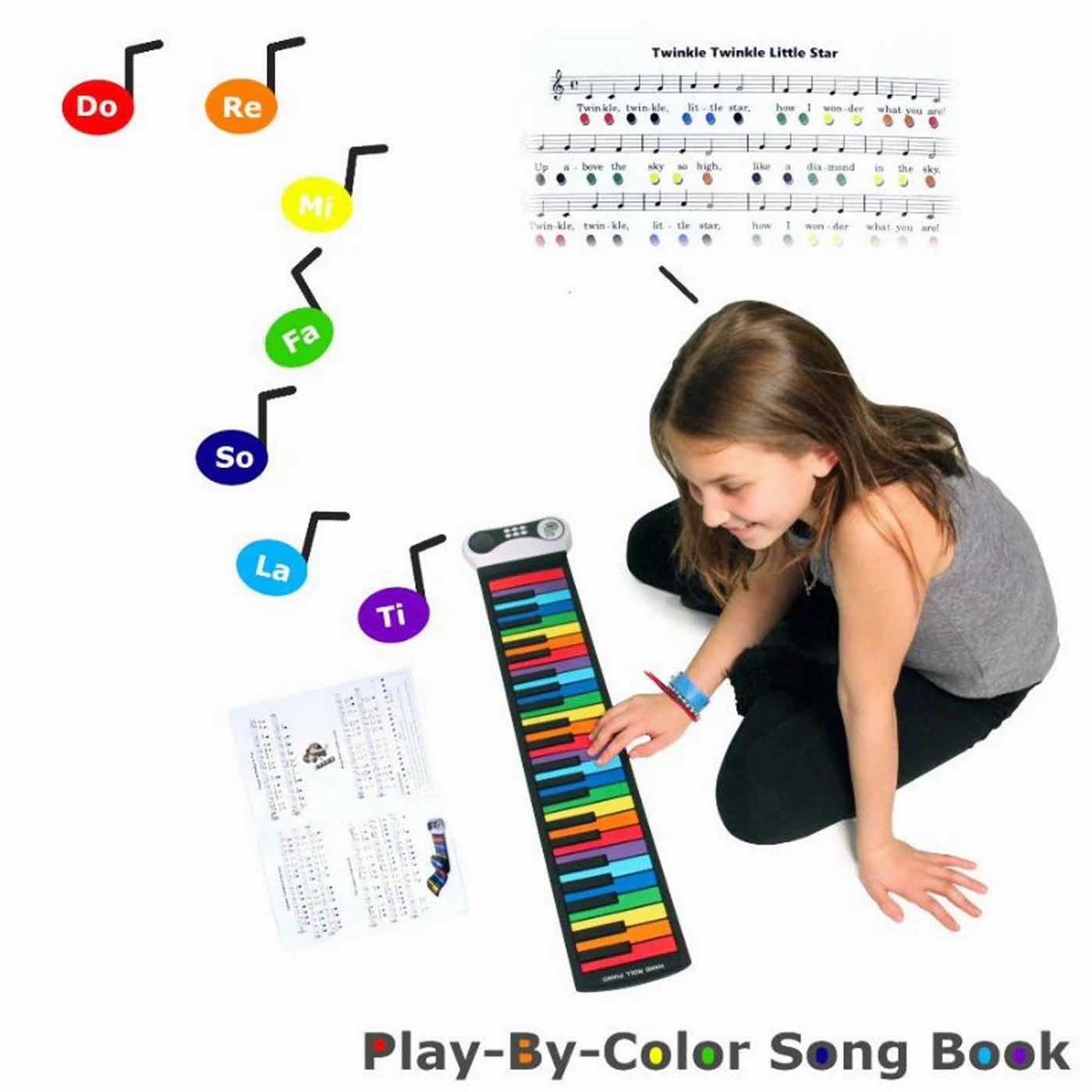 Rock-and-Roll-It!-Electronic-Piano-Flexible-Colour Coded 49-Keys