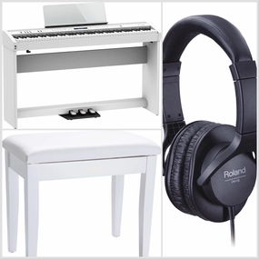 Roland FP-60X-WH Portable Digital Piano White Bundle