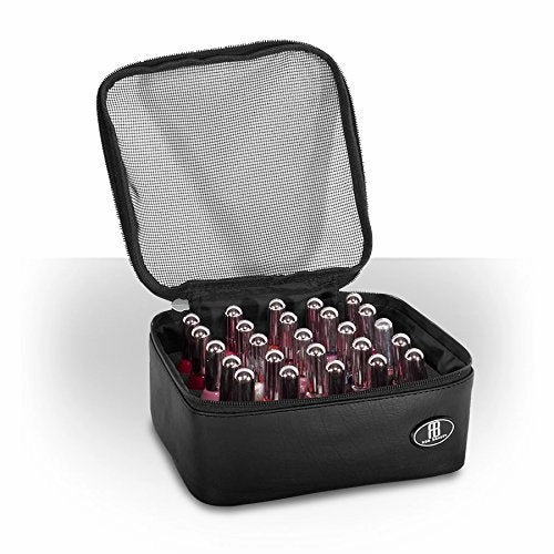 Roo Beauty Nail Polish Varnish Cube, Manicure Storage Bag, Makeup Cosmetic Case in Black