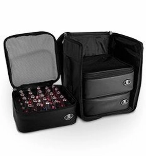 Roo Beauty Nail Polish Varnish Cube, Manicure Storage Bag, Makeup Cosmetic Case in Black
