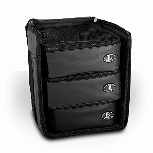 Roo Beauty Nail Polish Varnish Cube, Manicure Storage Bag, Makeup Cosmetic Case in Black