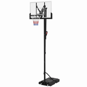 Rootz Basketball Hoop Stand - Adjustable Basket - Mobile Backboard - Shatterproof Design - 110cm x 75cm - Height 295-365cm