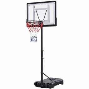 Rootz Height Adjustable Basketball Hoop - Standing Hoop - Performance Base - Unbreakable Backboard - 83cm x 59cm x 203-258cm