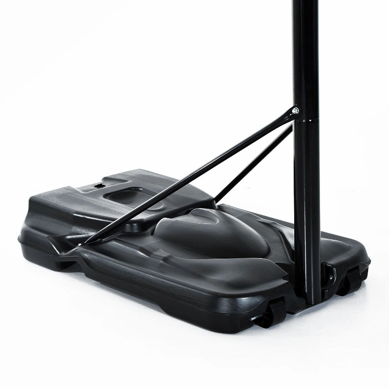 Rootz Mobile Basketball Stand - Height-Adjustable Hoop - Portable Basketball System - First-Class Stability - Easy Mobility - 230x110x368cm - Steel   PE