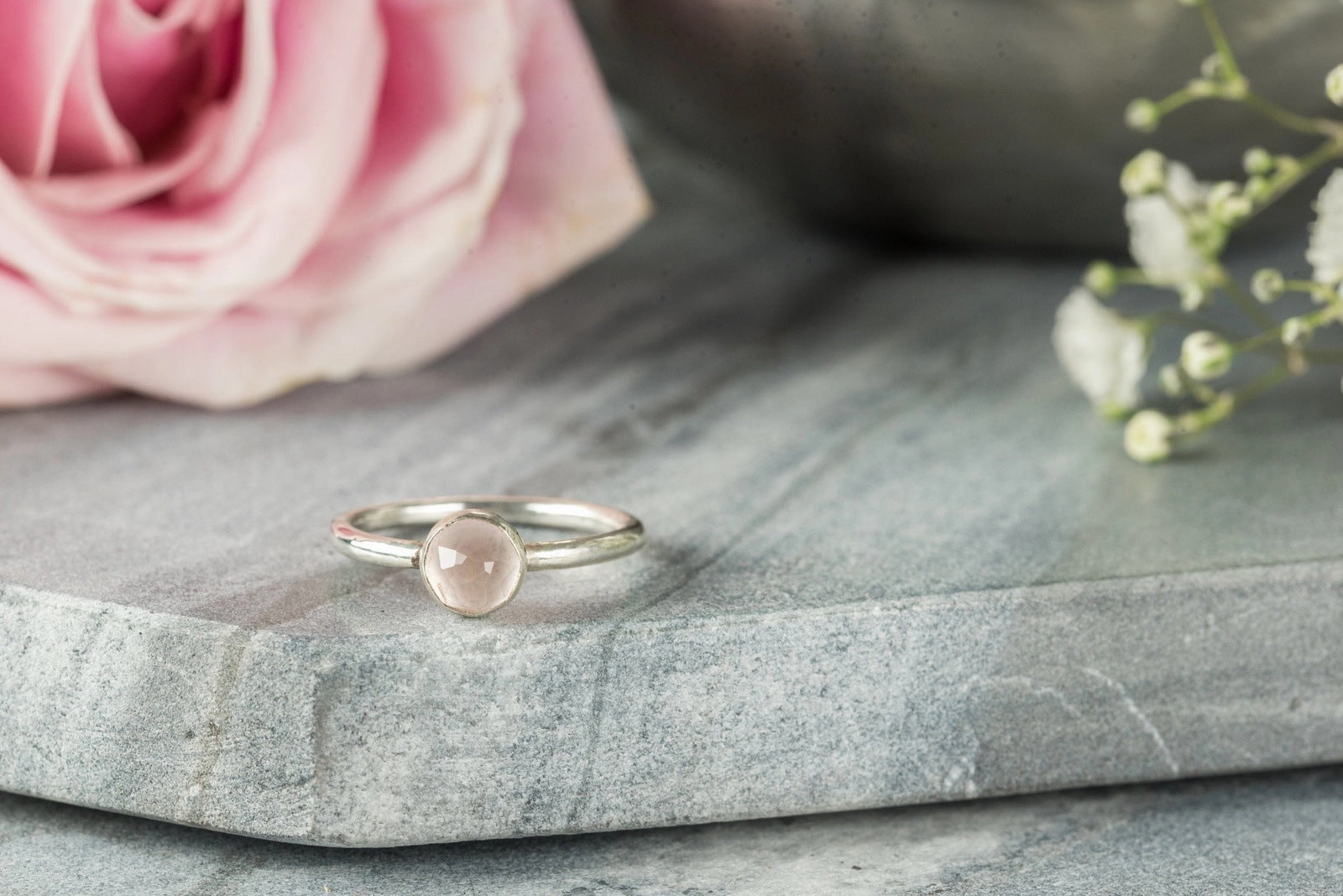 Rose Quartz Stacking Ring – A Thoughtful Birthday Gift