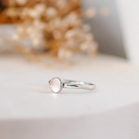 Rose Quartz Stacking Ring – A Thoughtful Birthday Gift