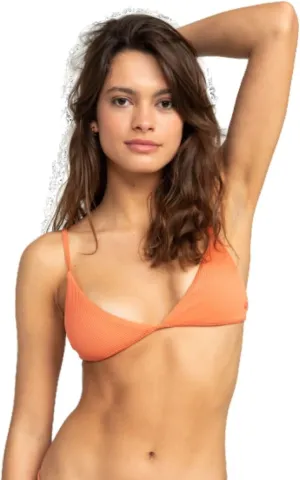Roxy Women's Standard Ribbed Love The Quiver Bikini Top