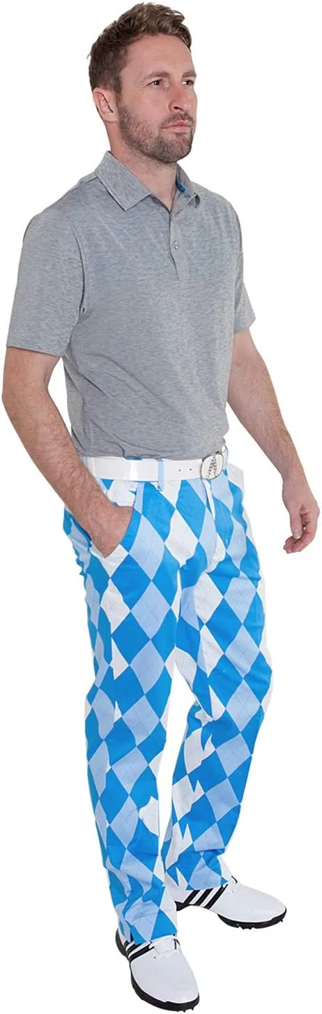Royal & Awesome Mens Golf Pants, Golf Pants Men Relaxed Fit, Plaid Pants Men