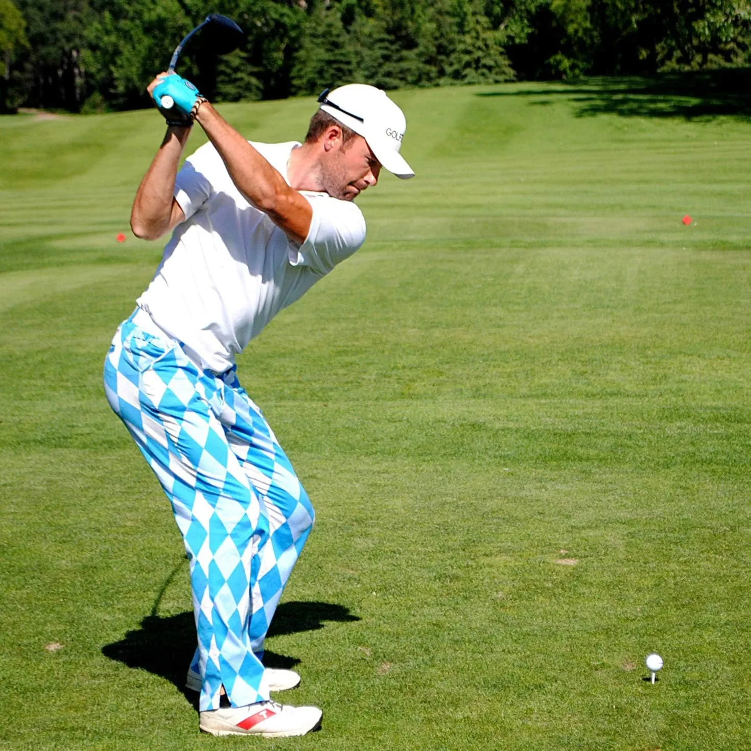 Royal & Awesome Mens Golf Pants, Golf Pants Men Relaxed Fit, Plaid Pants Men