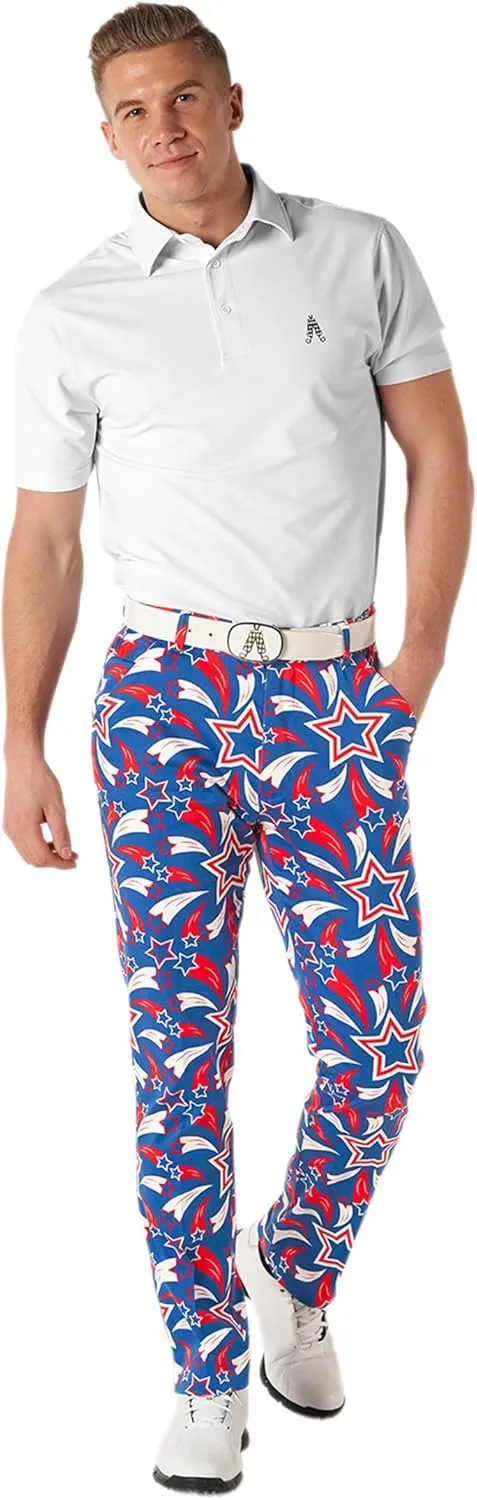 Royal & Awesome Mens Golf Pants, Golf Pants Men Relaxed Fit, Plaid Pants Men