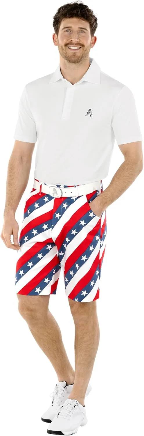 Royal & Awesome Mens Golf Shorts, Crazy Golf Shorts For Men, Plaid Shorts Men - Golf Tool Included