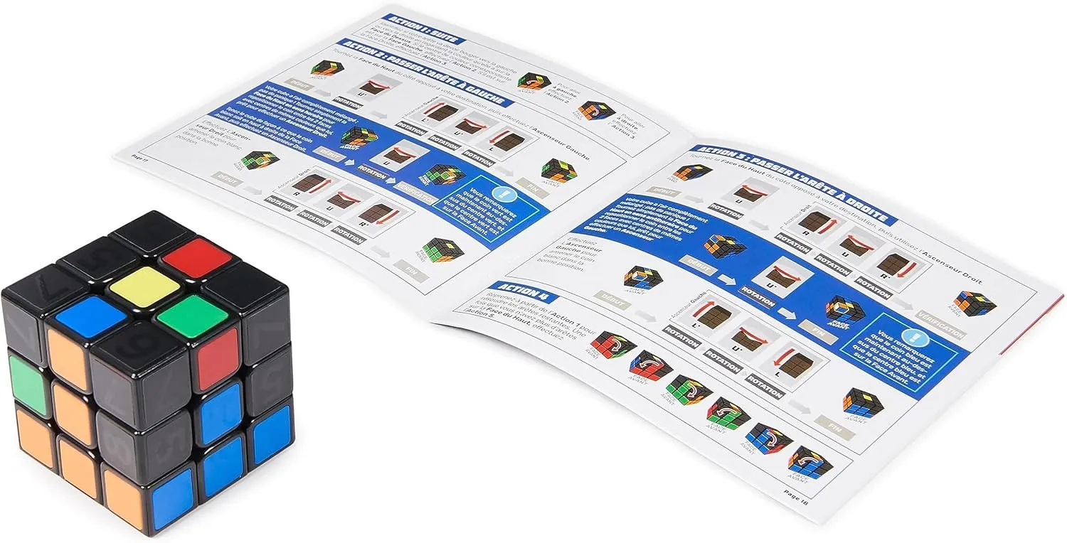 Rubik's Cube Coach 3X3 - Puzzle Game for Adults and Children - Magic Cube - 3x3 Puzzle - Learning Puzzle - Colour Matching - Educational Cube Problem Solving - Children's Toy 8 Years and Above