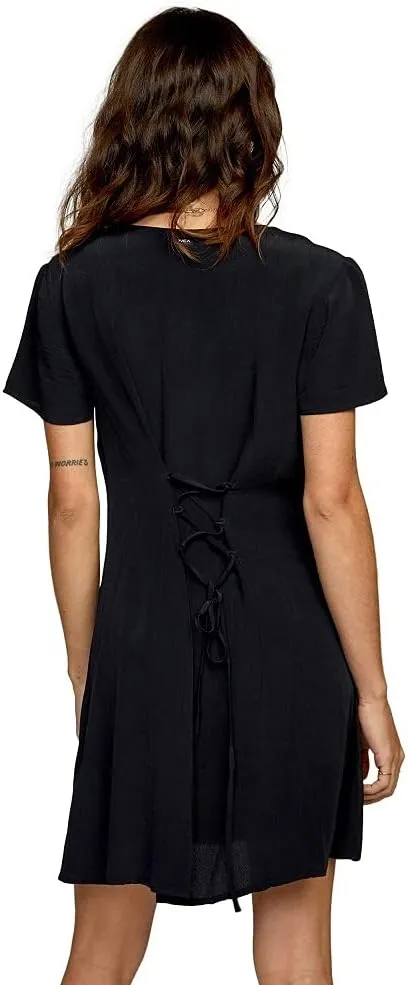RVCA Women's Avery Woven Short Sleeve Dress