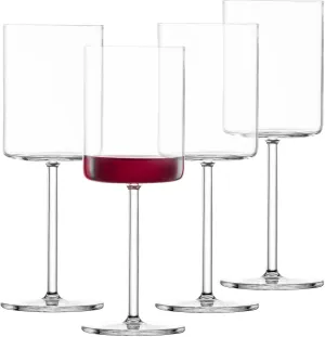 SCHOTT ZWIESEL Modo Red Wine Glass (Set of 4), Wine Glasses for Red Wine, Dishwasher-Safe Tritan Crystal Glasses, Made in Germany (15 Ounce)