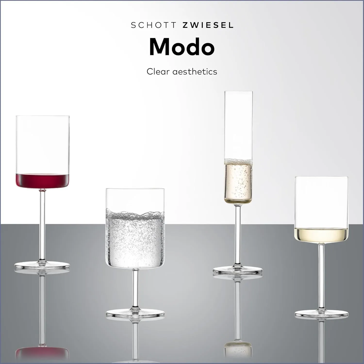 SCHOTT ZWIESEL Modo Red Wine Glass (Set of 4), Wine Glasses for Red Wine, Dishwasher-Safe Tritan Crystal Glasses, Made in Germany (15 Ounce)